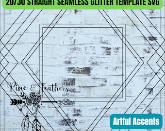 Artful Accents Tumbler Template for 20 or 30oz Skinny Straight SVG, Glitter Burst Template
