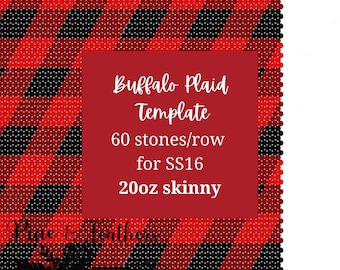 Buffalo Plaid Strass Vorlage 60 Steine 20oz SS16