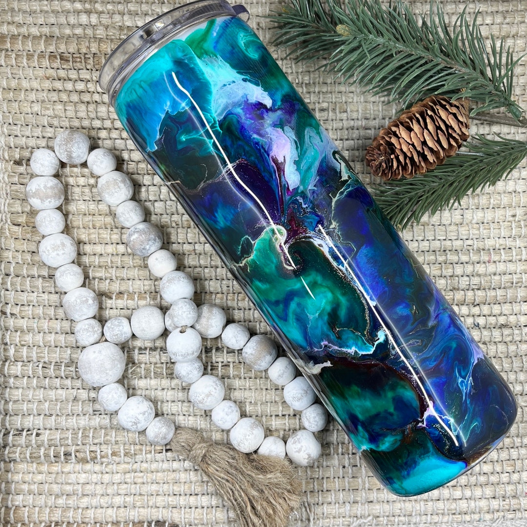 Ready to Ship Ink Tumbler, 30oz Skinny Epoxy Tumbler - Etsy