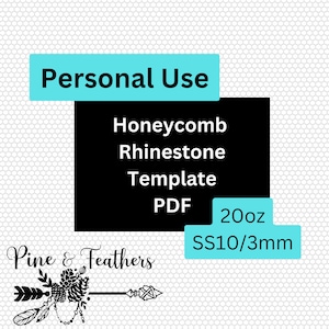 Blank Rhinestone Template SS10  20oz Skinny