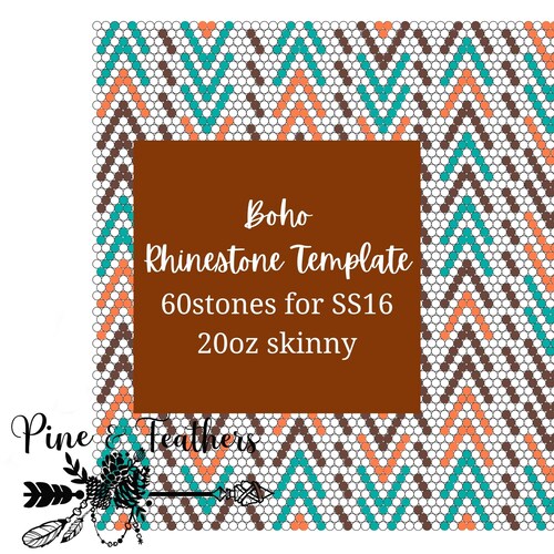Western Rhinestone Template 66 Stones per Row SS16 30oz Etsy