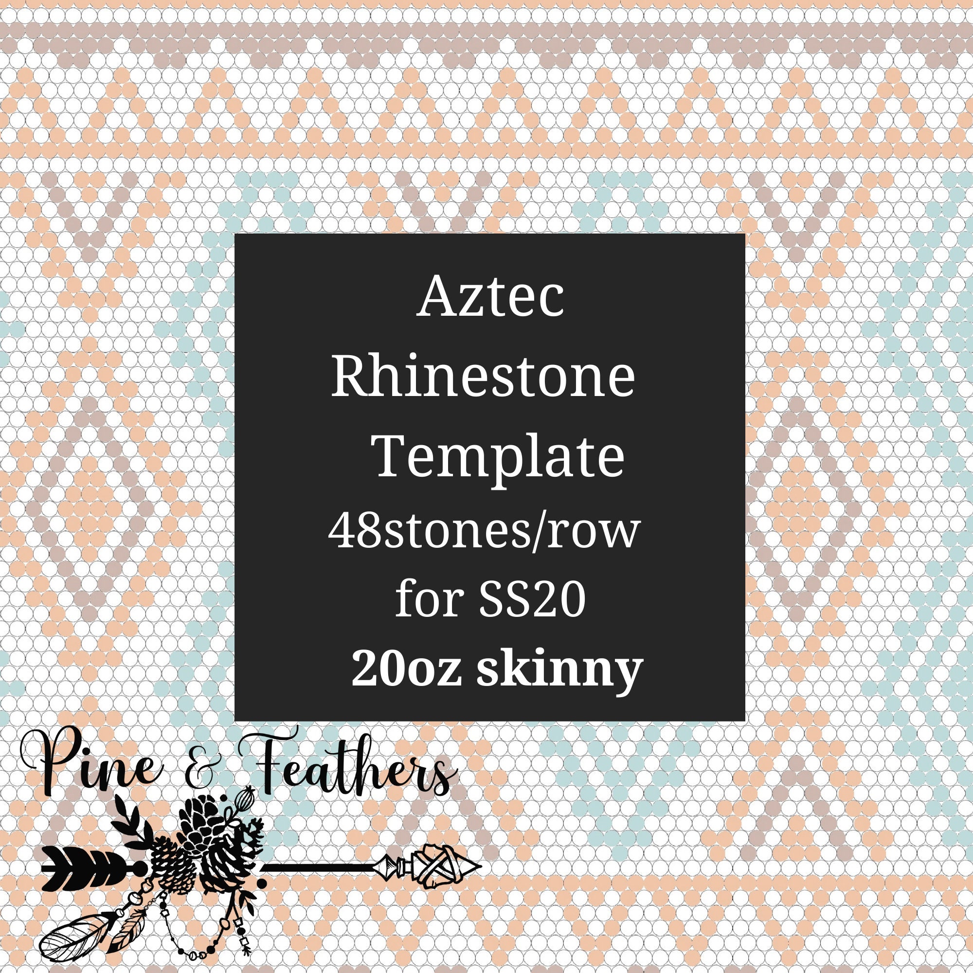 Aztec Rhinestone Template 48 Stones per Row SS20 - Etsy
