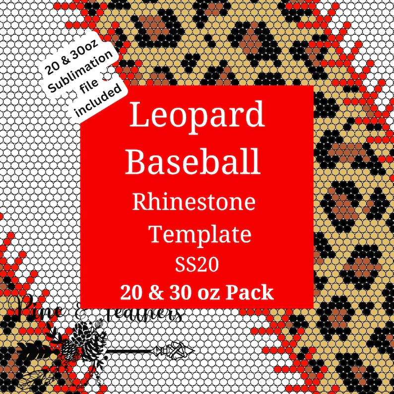 Leopard Baseball Sublimation Rhinestone Templates 20 and 30oz SS20 - Etsy
