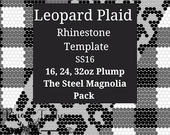 Leopard Plaid Strass Template Pack SS16 für Steel Magnolia Plumps