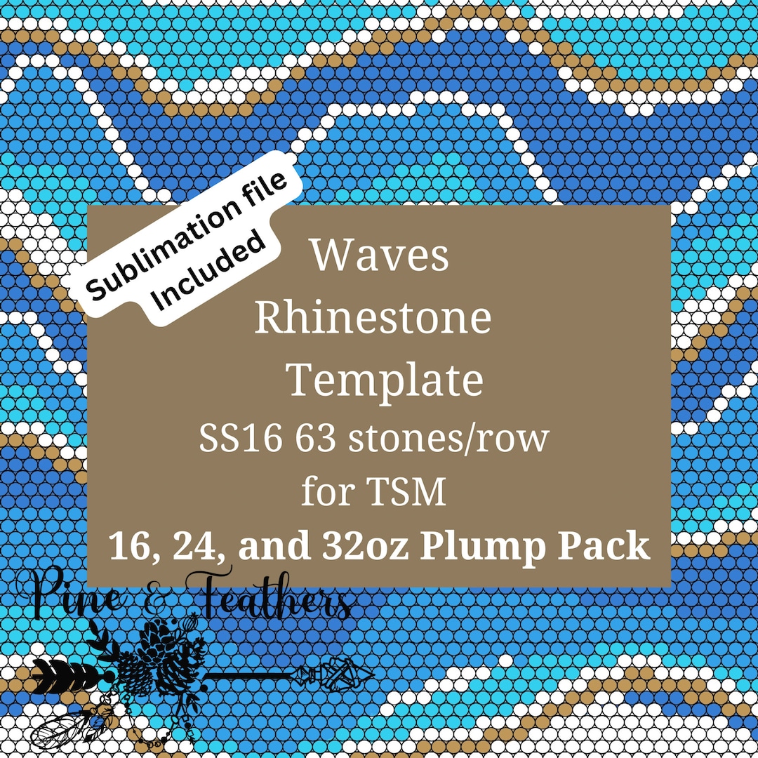 Waves Rhinestone Template Pack SS16 que incluye archivos de sublimación ...
