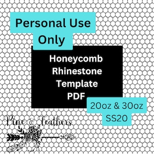 Blank Rhinestone Template Pack SS20 20oz and 30oz Skinny Straight Tumblers