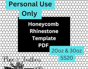 Blank Rhinestone Template Pack SS20 20oz and 30oz Skinny Straight Tumblers