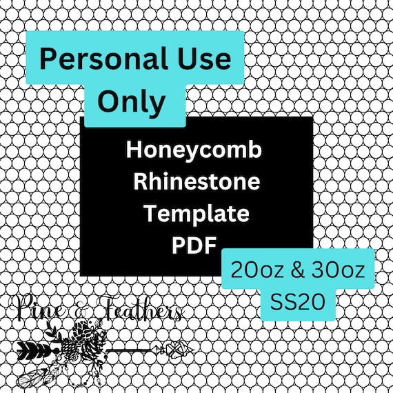 Blank Rhinestone Template Pack SS20 20oz and 30oz Skinny Straight Tumblers