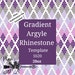 Gradient Argyle Rhinestone Template 49 Stones per Row SS20 - Etsy