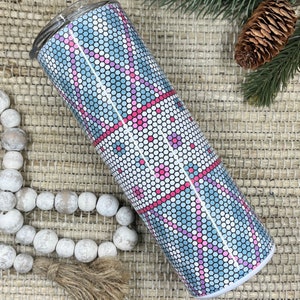 Spring Rhinestone pattern sublimated tumbler SS16 or SS20, 20oz Skinny