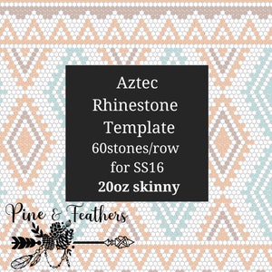 Aztec Rhinestone Template 60 Stones Per Row SS16