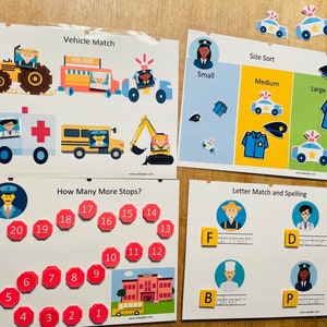 Printable Busy Book - Community Helpers, Toddler Busy Book, Preschool ...