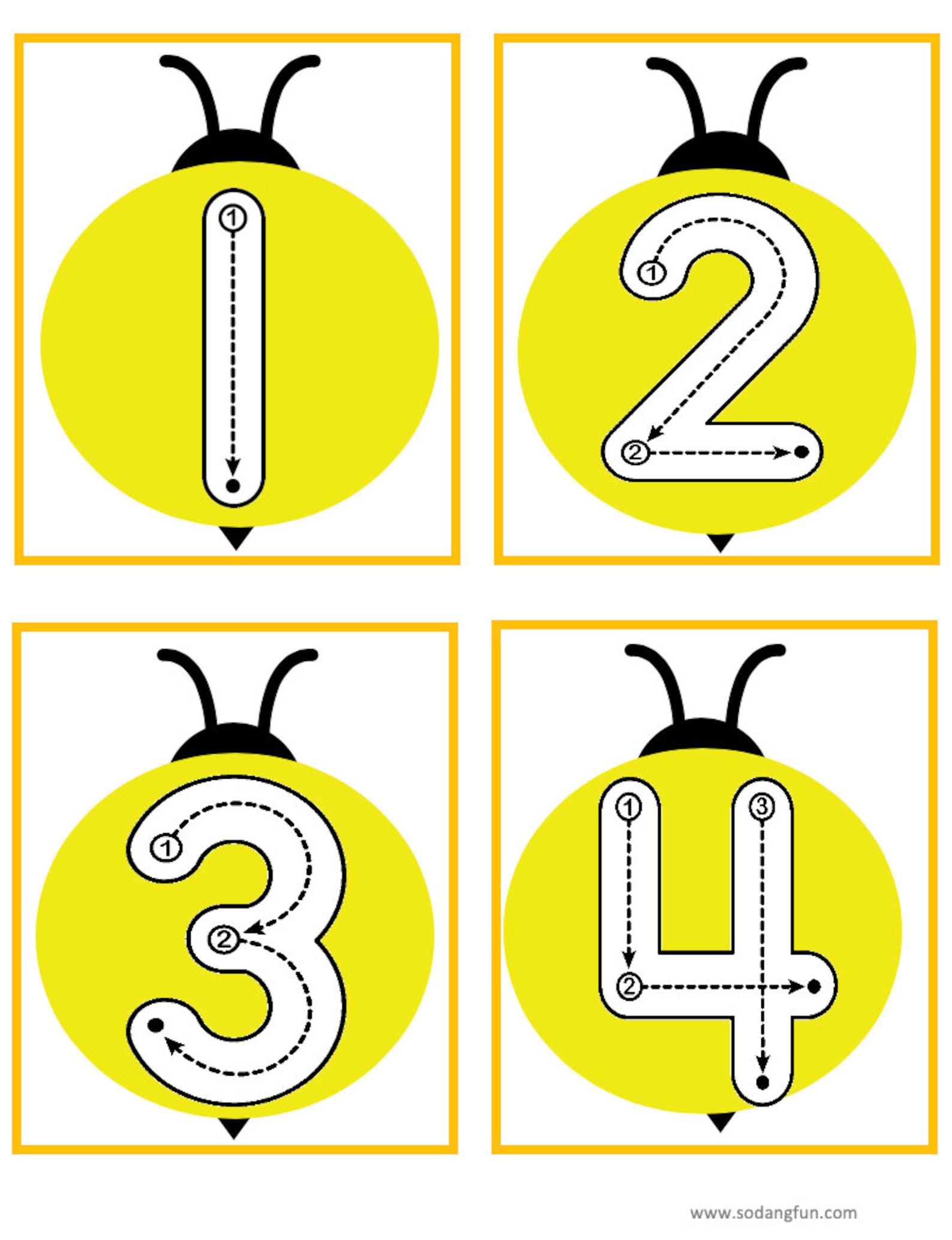 Bee Math for Preschool and Kindergarten Bee Number Formation Etsy