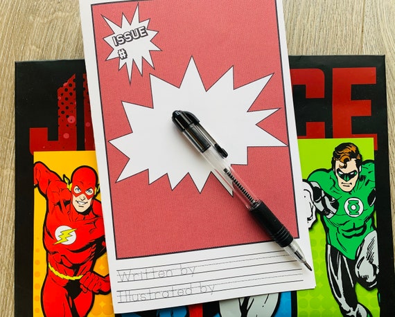 Printable Comic Book for Kids Full Page Comic Blanks Half | Etsy