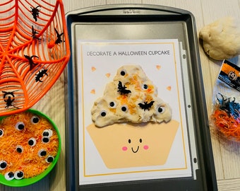 Halloween Playdough Mats, Fall Play Dough Mats, Back to School Playdough Mats, Fall Counting Mats