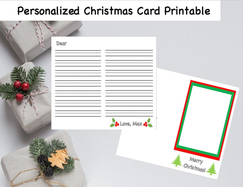 Personalized Christmas Card Printable Christmas Card - Etsy