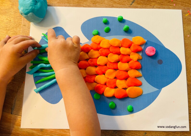 Summer Playdough Mats Printable Play Dough Mats Mermaid Play Etsy