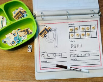 Number Formation 0-20 Workbook, Number Sense, Preschool Busy Binder, Kindergarten Number Roads, Counting Worksheets, Playdough Number Mats