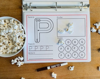 Alphabet Workbook, Uppercase Letters, Preschool Busy Binder Printable Activities, Kindergarten Alphabet Practice Worksheets, Playdough Mats