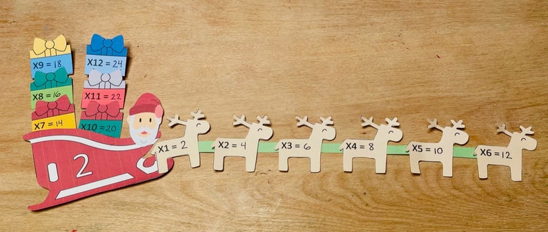 Christmas Math Activity, Multiplication Craft Printable, Christmas ...