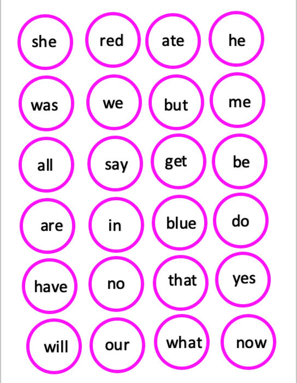 Sight Word Worksheets Kindergarten Sight Words Workbook - Etsy