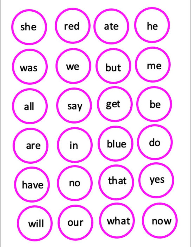 Sight Word Worksheets Kindergarten Sight Words Workbook - Etsy