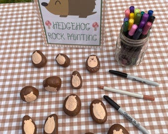 Hedgehog Party Signs Set of 15