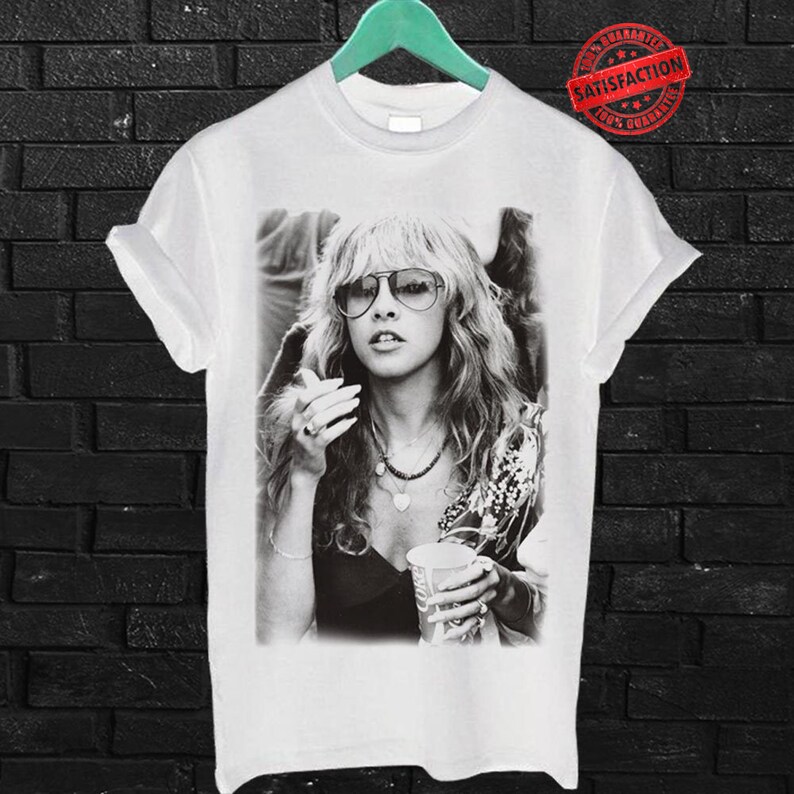 Stevie Nicks Fleetwood Mac Vintage T Shirt White Tee shirt Etsy