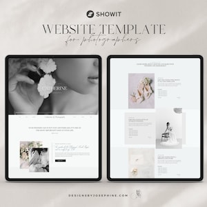 Showit Website Template for Photographers | Wedding Photographer Website Template | Photographer Website | Web Design | Showit Template