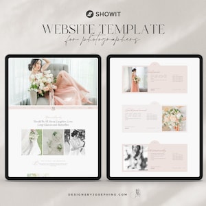 Showit Website Template for Photographers Wedding Photographer Website Template Photographer Website Web Design Showit Template image 1