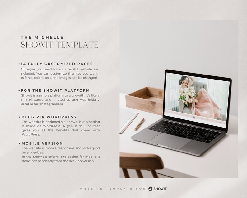 Showit Website Template for Photographers Wedding Photographer Website Template Photographer Website Web Design Showit Template image 3