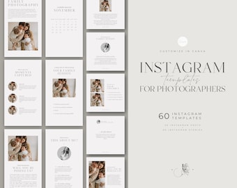 Instagram Templates for Photographers: Beige Carousel Design (Canva)