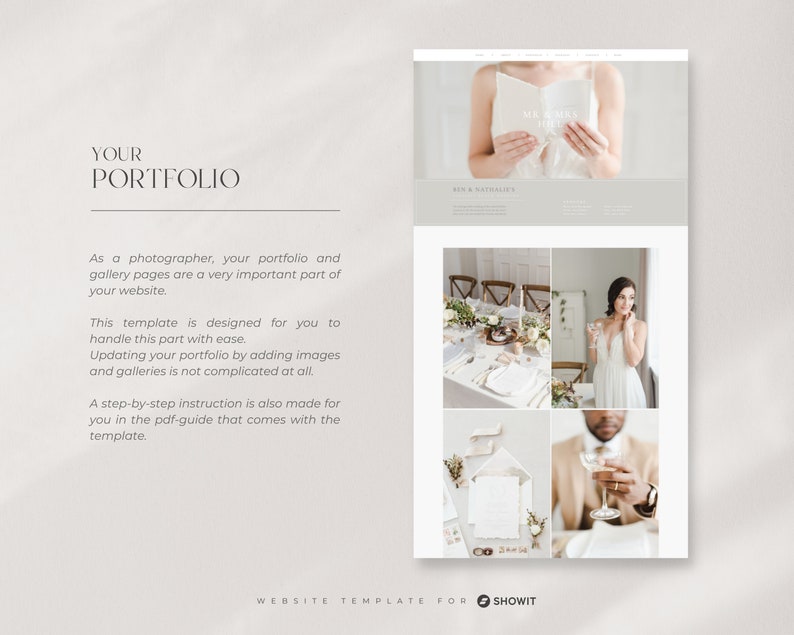 Showit Website Template for Photographers Wedding Photographer Website Template Photographer Website Web Design Showit Template image 4