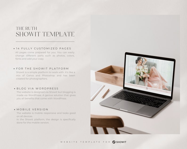 Showit Website Template for Photographers Wedding image 4