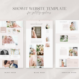 Showit Website Template for Photographers Wedding Photographer Website Template Photographer Website Web Design Showit Template image 5