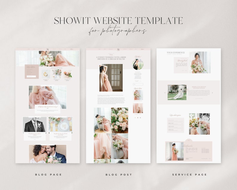 Showit Website Template for Photographers Wedding Photographer Website Template Photographer Website Web Design Showit Template image 5