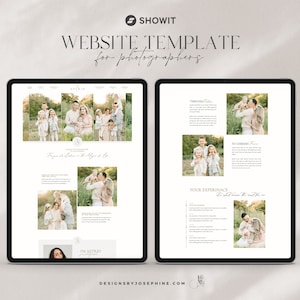 Showit Website Template for Photographers | Family Photographer Website Template | Photographer Website | Web Design | Showit Template