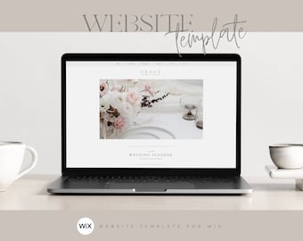 Wedding Planner Website | Wedding Photographer Website Template | WIX Website Template Design | Web Design | Wix Theme | Neutral Colors