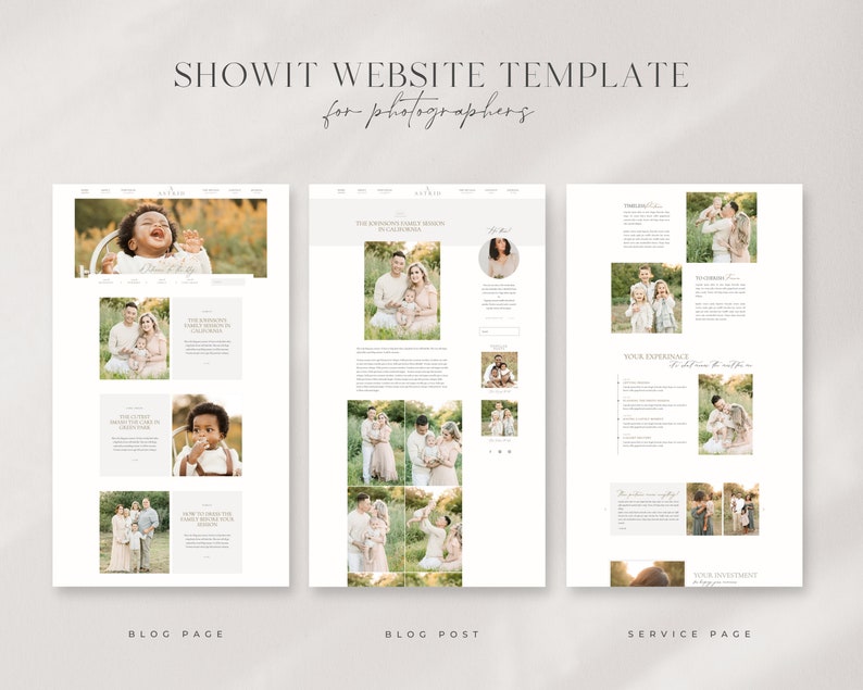 Showit Website Template for Photographers Family image 6