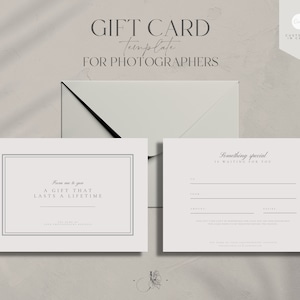 de toile Carte-cadeau photographique | de Carte-cadeau | Chèque-cadeau | Modèle de toile | Modèle de photographie | Couleur beige et gris