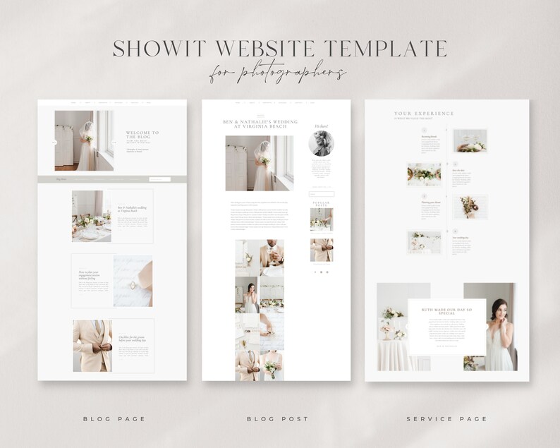 Showit Website Template for Photographers Wedding Photographer Website Template Photographer Website Web Design Showit Template image 5