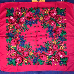 Non-Metallic Floral Scarf | Navajo Flower Scarf |Grandma Scarf |Saani | Diné | Másání Scarves | Mascadas | Kokum | Bufanda