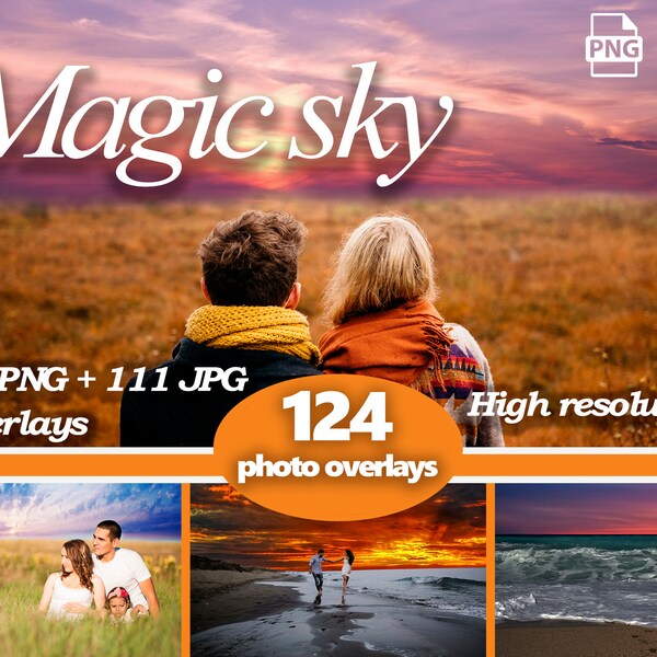 Magic romantic sky overlays png, Cloudy sky, Dramatic sky overlays, Digital background, Photoshop, Overcast sky, Sunset overlay