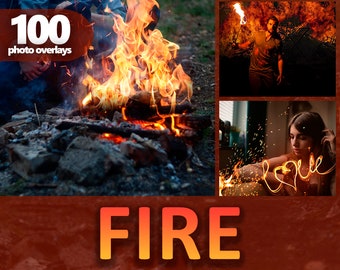 Superposiciones PNG de fuego y llamas: efectos de chispas nocturnas, hogueras y quemaduras para Photoshop, manipulación fotográfica y arte digital.