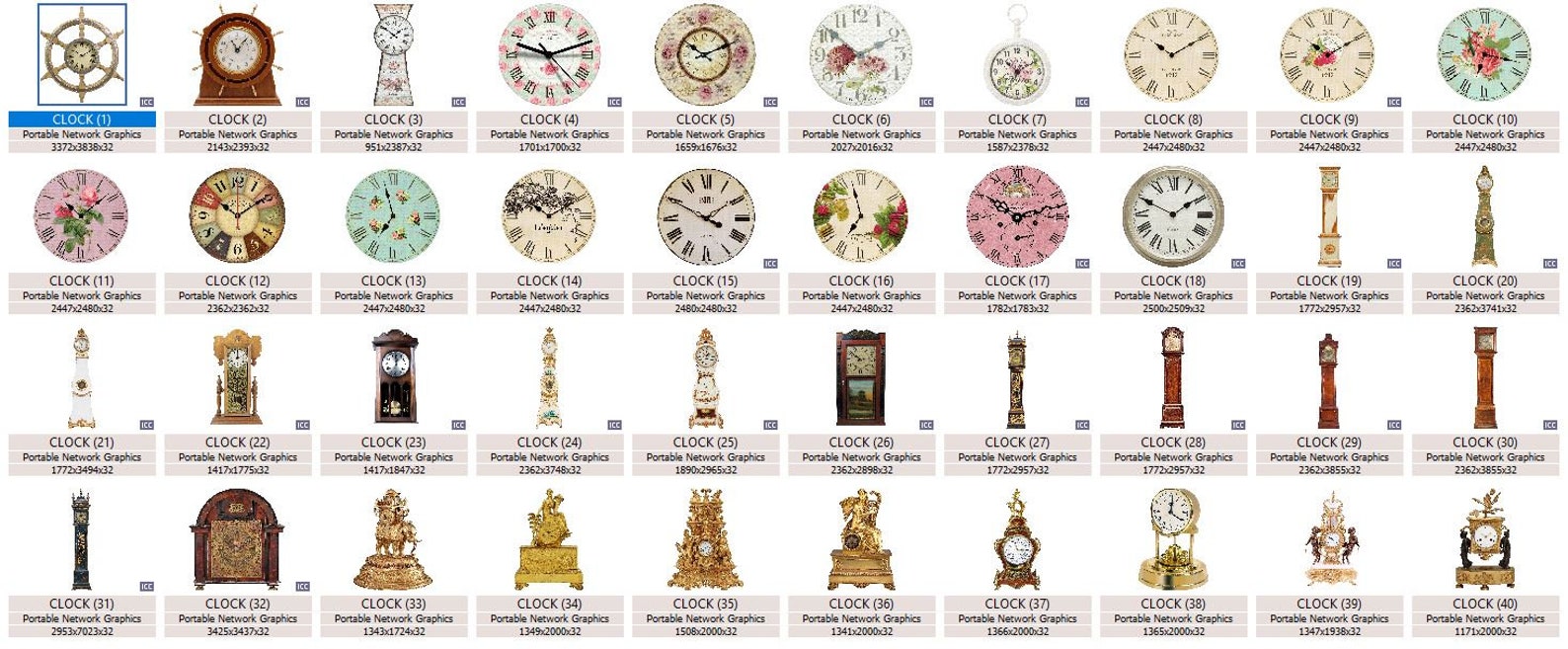 Clock Overlay Clock Face PNG Clipart Wall Clock PNG Etsy UK