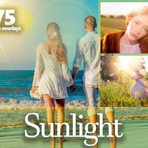 Sunlight PNG Overlays – Natural Sun Rays, Light Beams & Warm Glow Effects for Photoshop and Digital Photo Editing