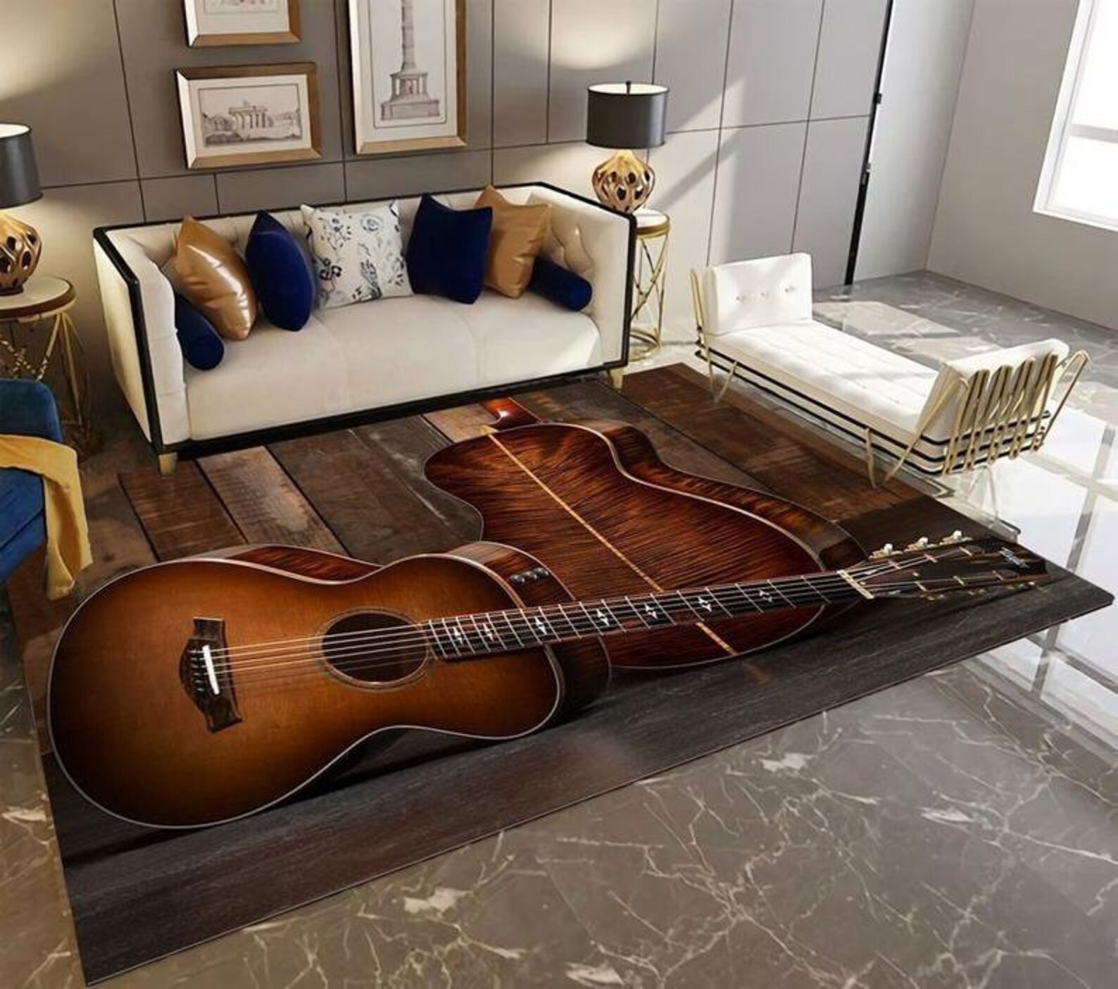 GUITAR ZQ VA3 RUG Rug Area Rug Decorative Floor Mat Carpet Etsy