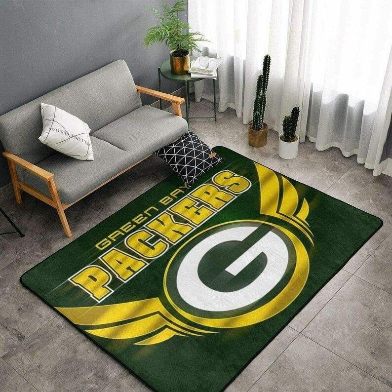 Green Bay Packers Rug Area Rug Decorative Floor Mat Carpet Etsy