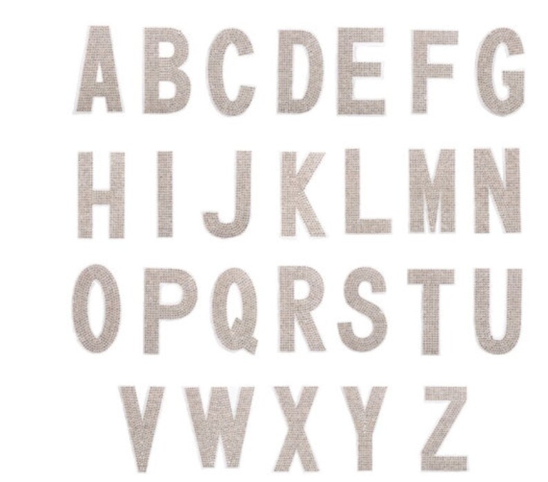 1Pcs Letters Hotfix Rhinestone Iron On English alphabet Patch For Women Clothing Bag Shoes Badge Crystals Applique Patches