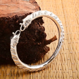 Elephant bracelet, 925 silver Bangle, Adjustable Bracelet, Tribal Bracelet, Unisex bracelet, Boho jewelry, Boho bracelet, Silver bracelet